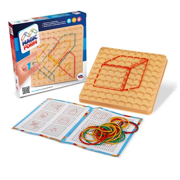 Jogo do Elástico Magic Formas - Pakitoys