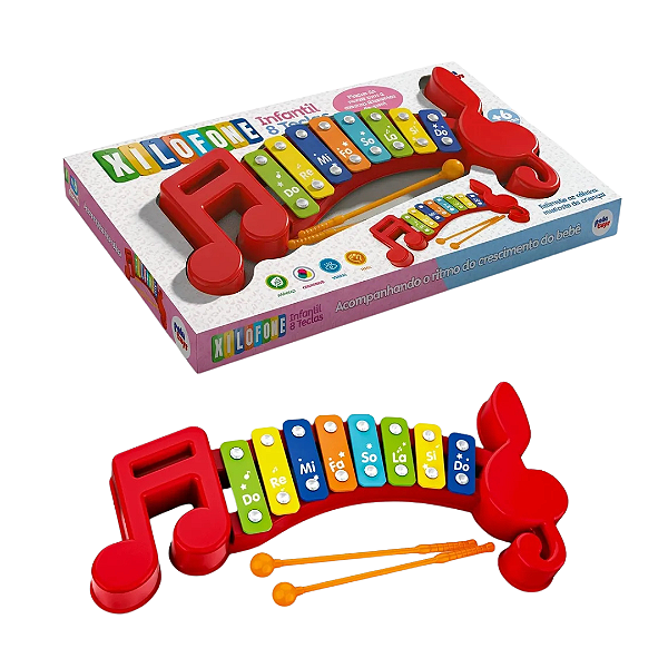 Xilofone Infantil 8 Teclas - Pakitoys