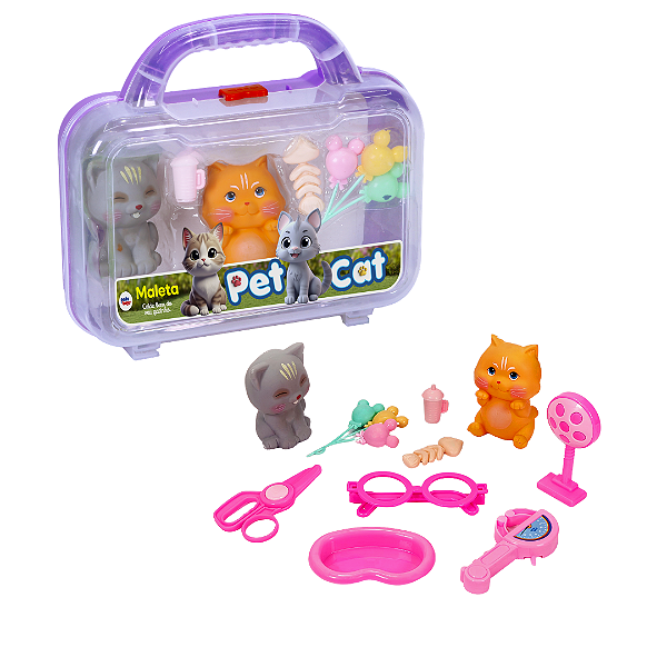 Maleta Pet Cat Cuide Bem do Seu Gatinho - Pakitoys