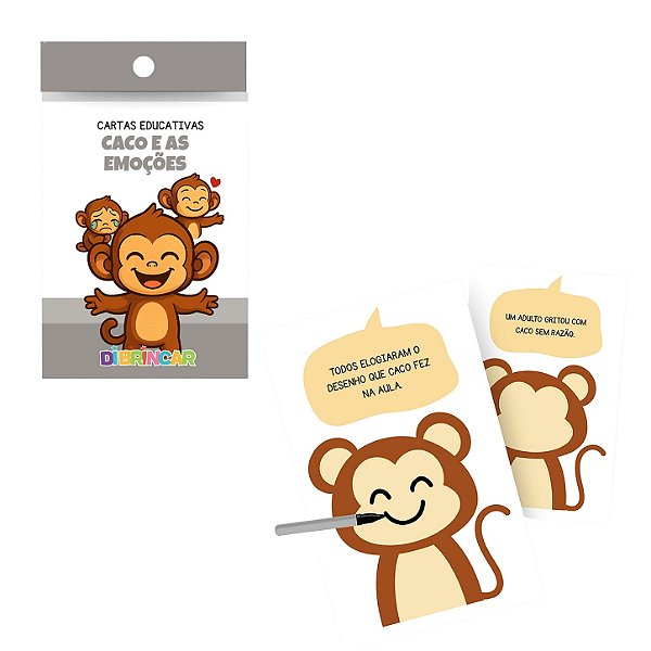 Cartas Educativas Caco e as Emoções - DiBrincar