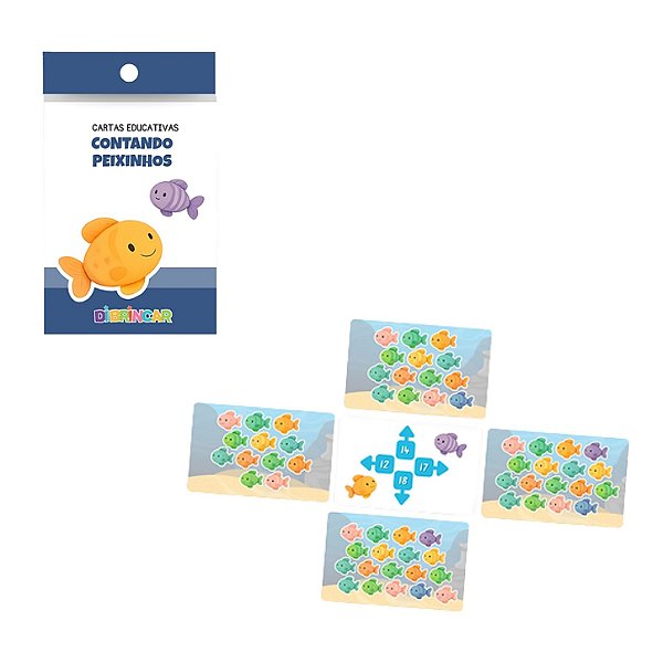 Cartas Educativas Contando Peixinhos - DiBrincar