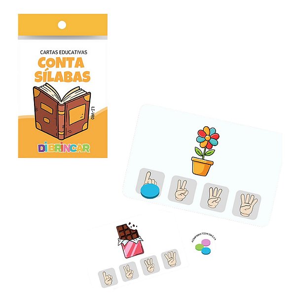 Cartas Educativas Conta Sílabas - DiBrincar