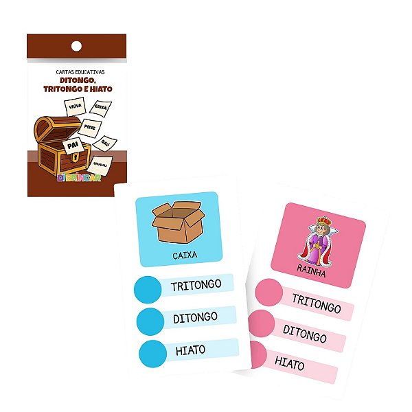 Cartas Educativas Ditongo, Tritongo e Hiato - DiBrincar