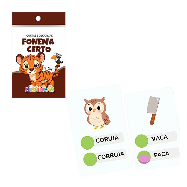 Cartas Educativas Fonema Certo - DiBrincar