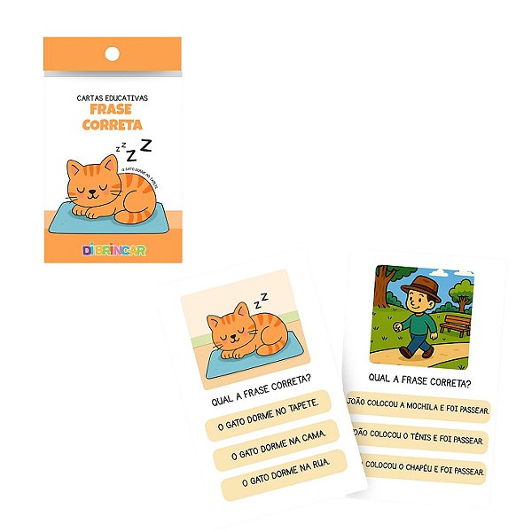 Cartas Educativas Frase Correta - DiBrincar