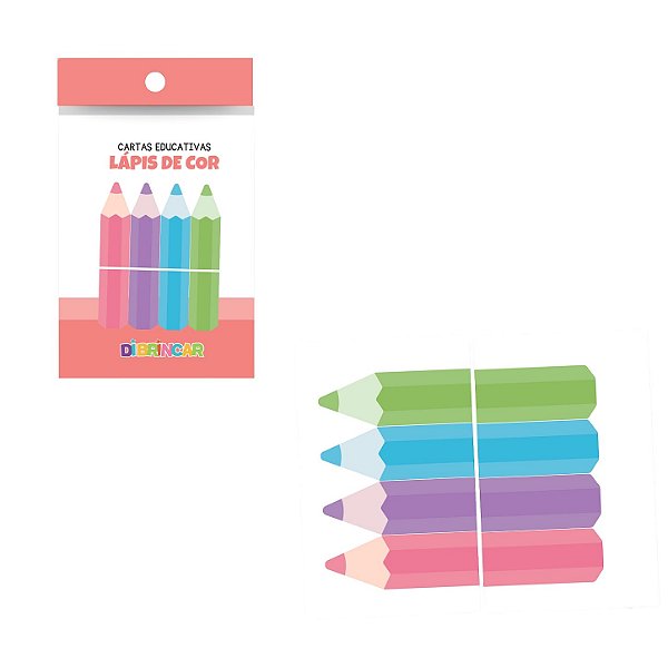 Cartas Educativas Lápis de Cor - DiBrincar