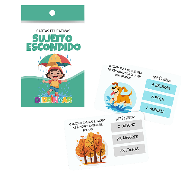 Cartas Educativas Sujeito Escondido - DiBrincar