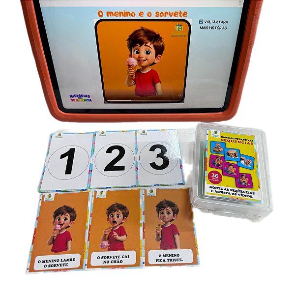 Cartas Interativas Sequências 36 Cartas 12 Sequências - Materiais Para Brincar