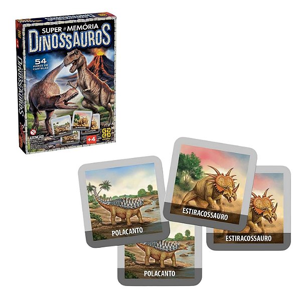 Jogo Super Memória Dinossauros - Grow