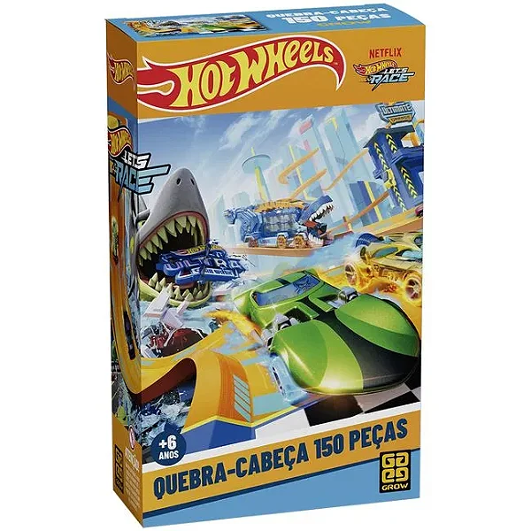 QUEBRA CABECA 150 PCS HOTWHEELS PUZZLE GROW WEB