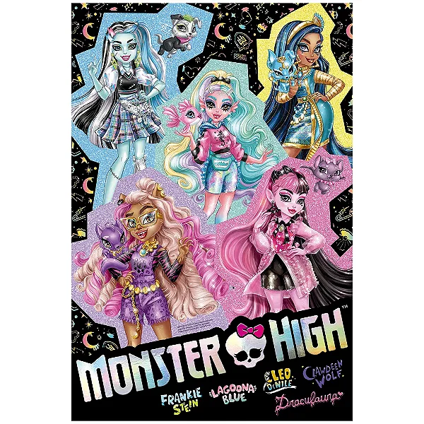 QUEBRA CABECA 200 PCS MONSTER HIGH PUZZLE GROW WEB