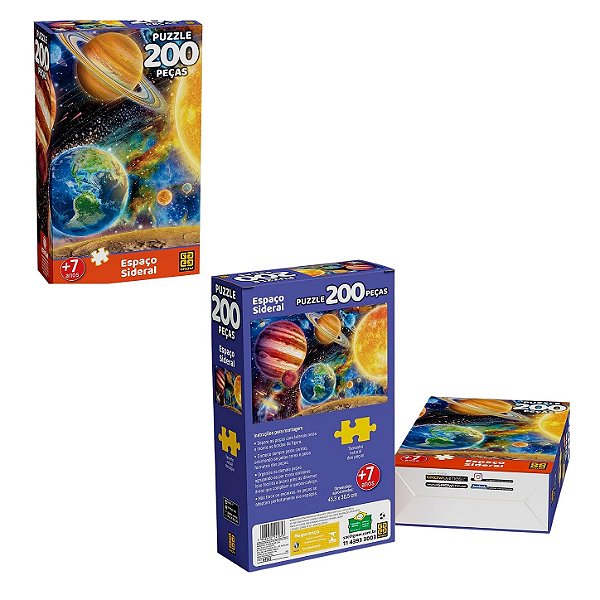 Quebra-Cabeça 200 Peças Espaço Sideral - Grow