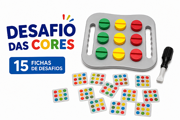 Jogo Desafio das Cores Sequência de Cores Raciocínio e Coordenação Motora - Alternativa 3D