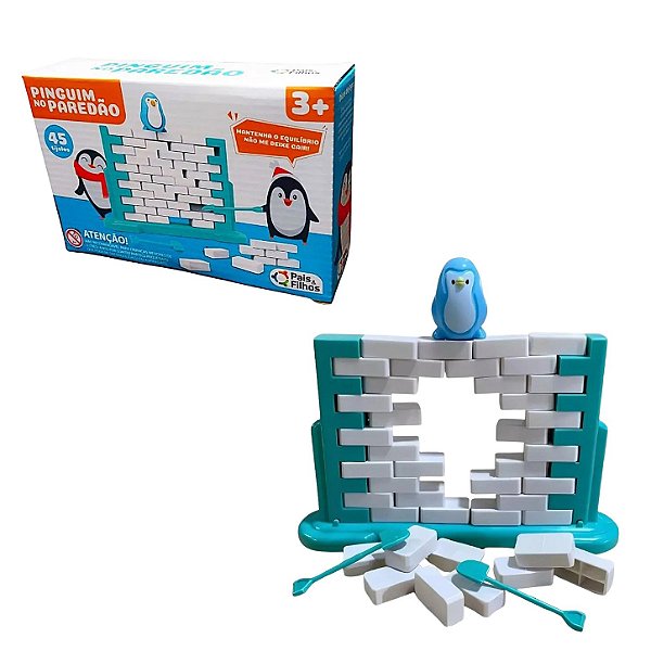 Jogo Quebra Gelo Pinguim no Paredão 45 Tijolos - Pais e Filhos
