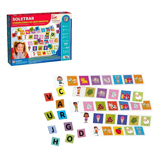 Jogo Educativo Soletrar Conhecendo os Sentimentos Linha Inclusiva - Pais e Filhos