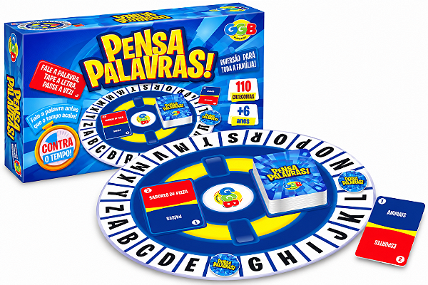 Pensa Palavras Jogo de Palavras com 110 Categorias - GGB Brinquedos