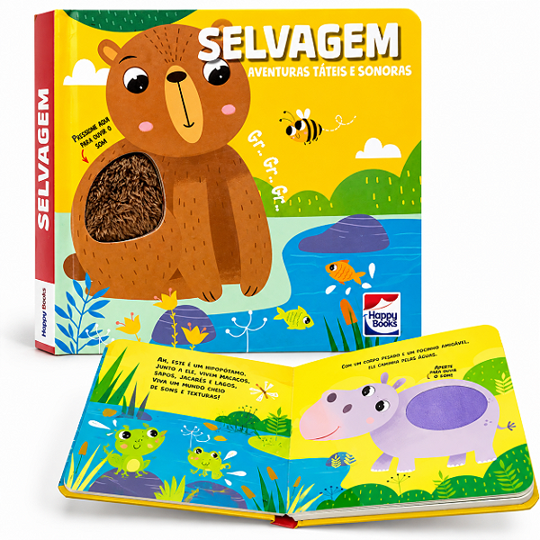 Livro Aventuras Táteis e Sonoras: Selvagem - Happy Books