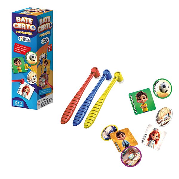 Jogo Bate Certo Profissões - Pais e Filhos