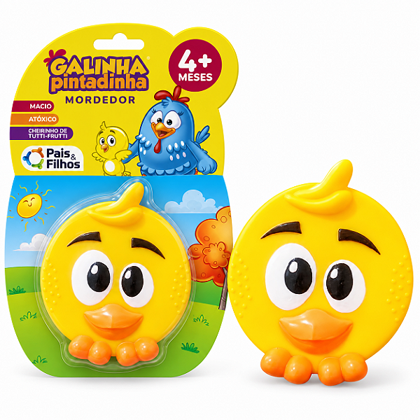 Mordedor Galinha Pintadinha Pintinho Amarelinho - Pais e Filhos