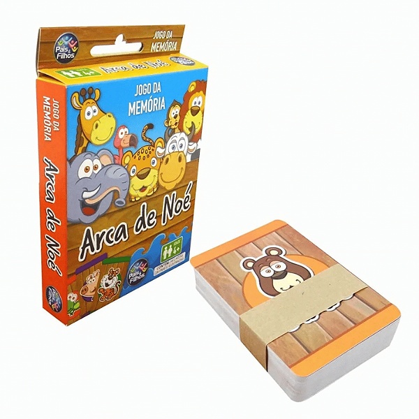 Jogo da Memória Arca de Noé com 56 Cartas - Pais e Filhos