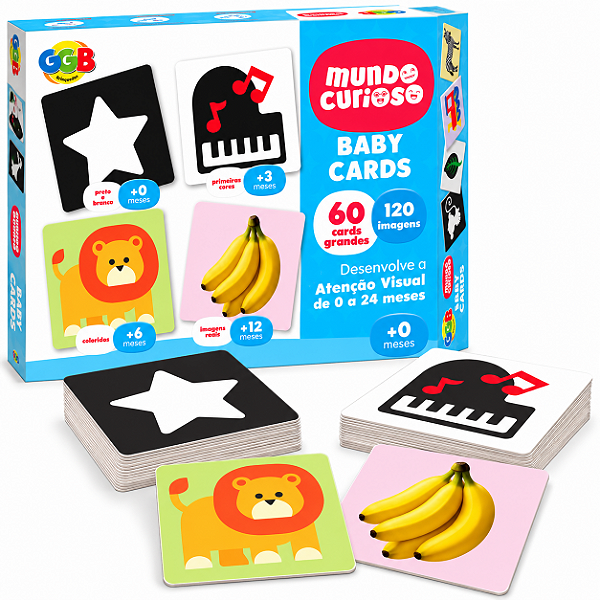 Baby Cards Mundo Curioso 60 Cards Grandes com 120 Imagens - GGB