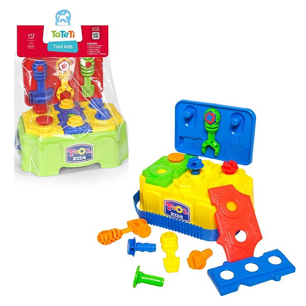 Tool Kids Mesa Maleta com Ferramentas 13 Peças - Tateti
