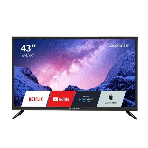 Smart TV Multilaser 43'' LED Full HD HDMI USB Com Conversor Digital TL024