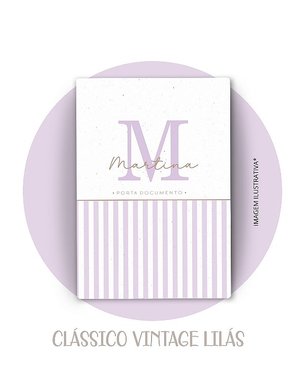 Porta Documentos Minimalista Menina - Com Nome