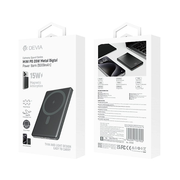 Power Bank Devia MagSafe Mini 20W 5000mAh