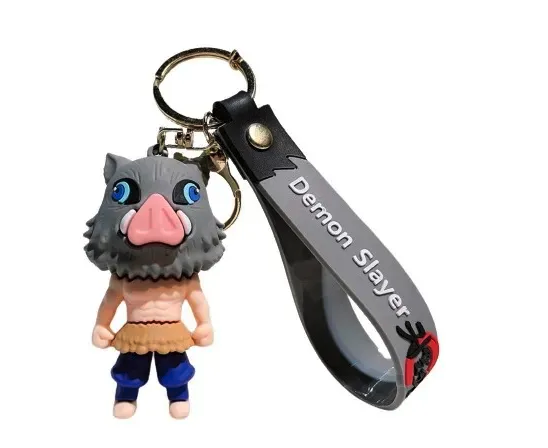 Chaveiro Boneco Inosuke Hashibira: Demon Slayer Kimetsu no Yaiba Anime Mangá