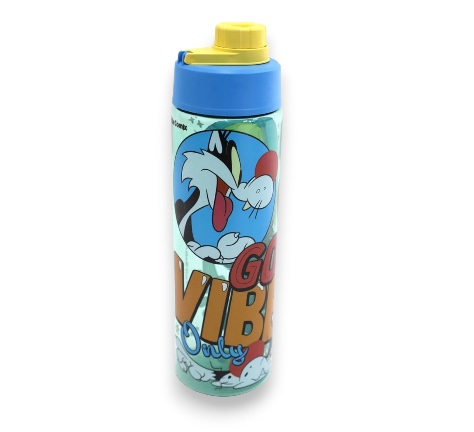 Garrafa Plástica Looney Tunes Piu Piu e Frajola Good Vibes Only 500ml