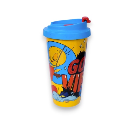 Copo para Viagem Looney Tunes Piu Piu e Frajola 500ml