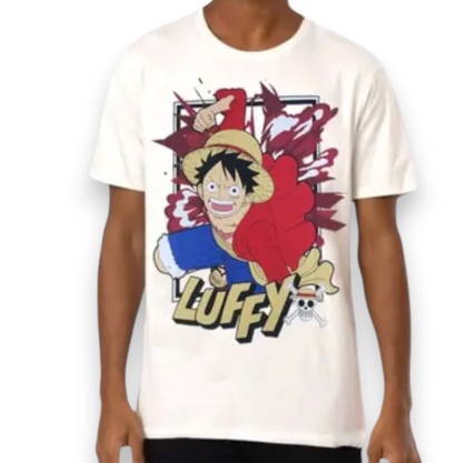 Camiseta Luffy Branca: One Piece