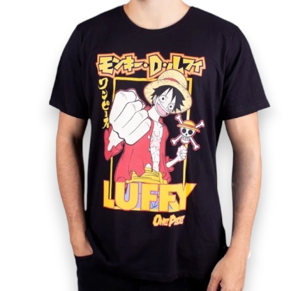 Camiseta Preta Luffy: One Piece