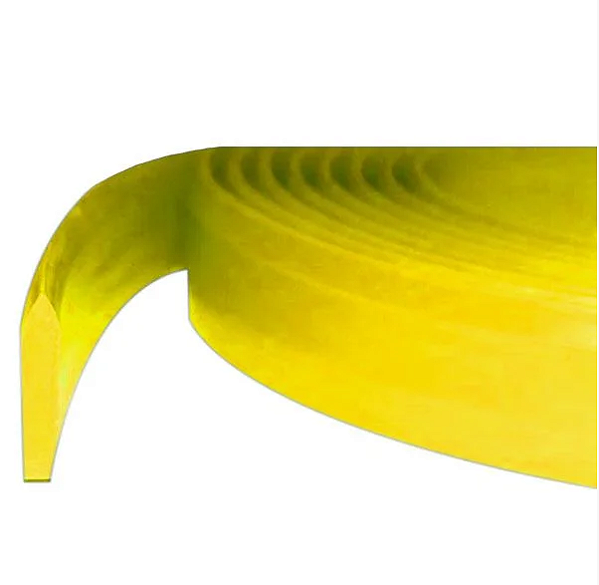 Tira De Tira De Borracha Poliuretana Poliuretana Chanfrado Amarelo 70Shors - 50cm