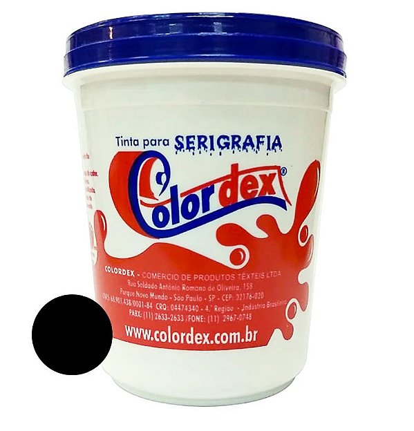Pigmento Plastisol Preto 250ml Colordex Para Tintas Plastisol