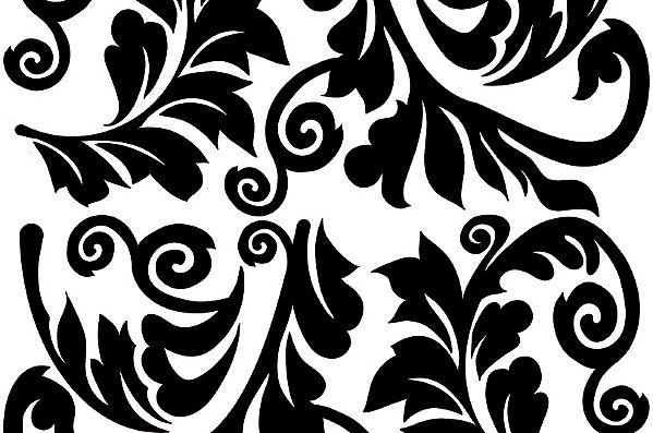 Adesivo Contact Arabesco Preto 10 Metros x 45cm