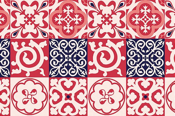 Adesivo Contact Azulejo Casablanca 10 Metros x 45cm