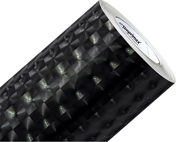 Adesivo Gold 3D Opaco Preto 1,40m