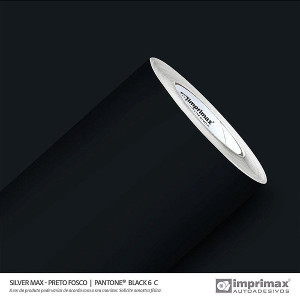 Adesivo Silvermax Fosco Preto 1,22m Imprimax