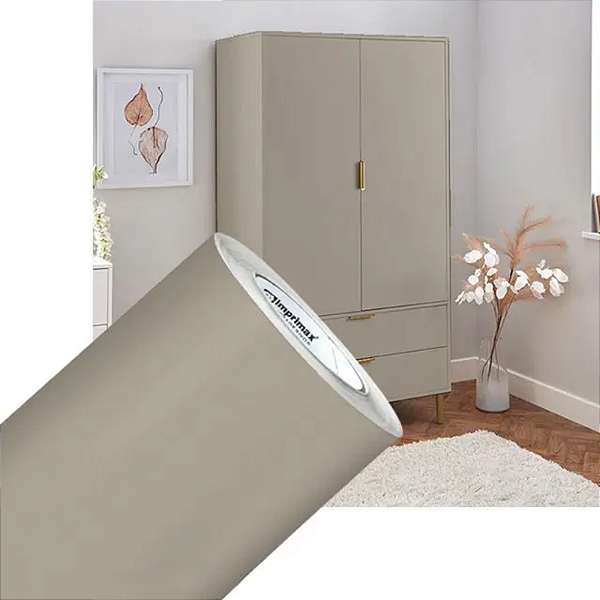 Adesivo Gold Madeira Satin Bege Palha 1,22m Imprimax