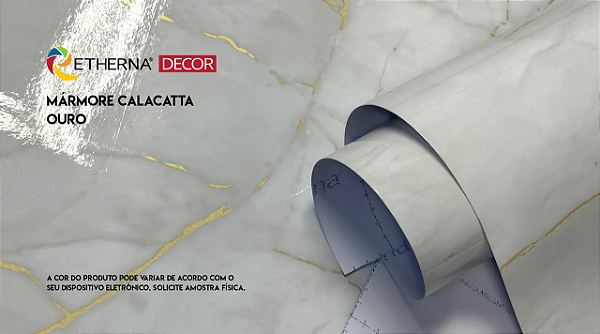 Adesivo Marmore Calacattta Gold 1,22m - Etherna
