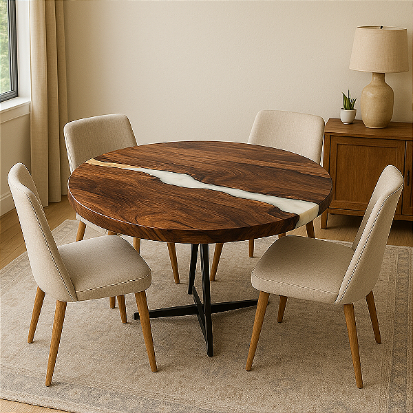 River Table White River 90cm (circunferência)