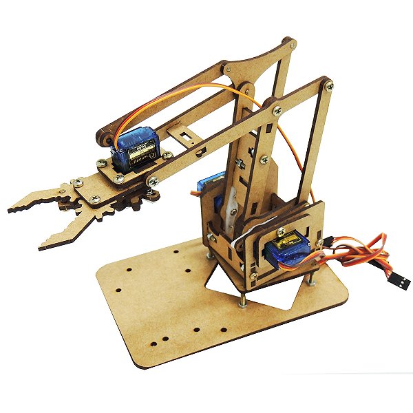 Kit Braço Robótico em MDF + Parafusos + Servos