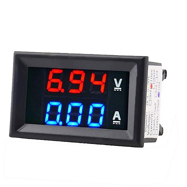 Voltímetro Amperímetro Digital Led DC CC 100V 10A