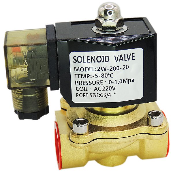 Válvula Solenoide 2/2 Normalmente Fechada Rosca 3/4 220V