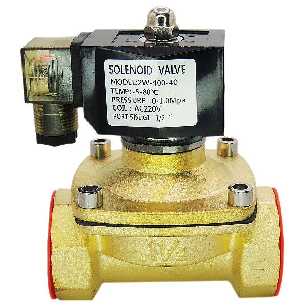 Válvula Solenoide 2 Vias Normal Fechada 1.1/2 Polegada 220v