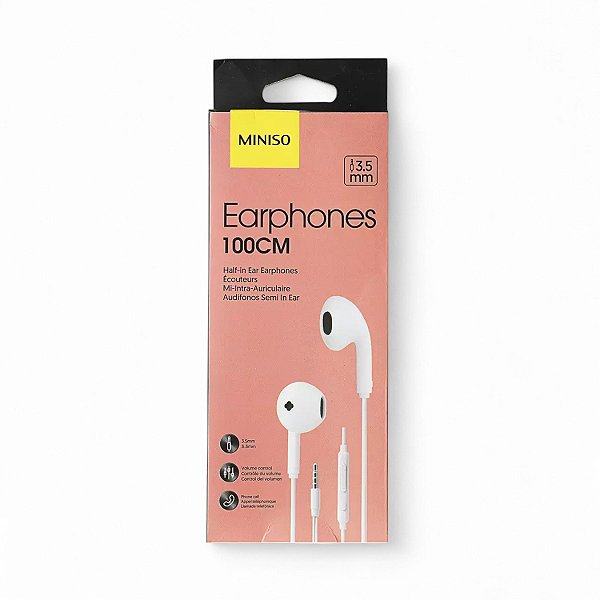 Fone De Ouvido Miniso P2 3.5mm Microfone Integrado