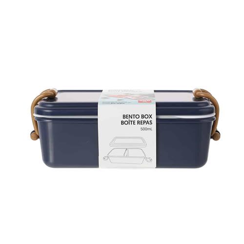 BENTO BOX COM DIVISÓRIA  - AZUL MARINHO - 500 ML