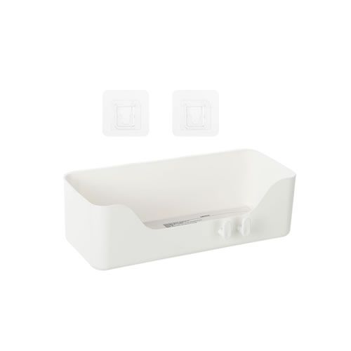 PORTA SHAMPOO DE PAREDE PARA BANHEIRO COM GANCHOS ADESIVOS